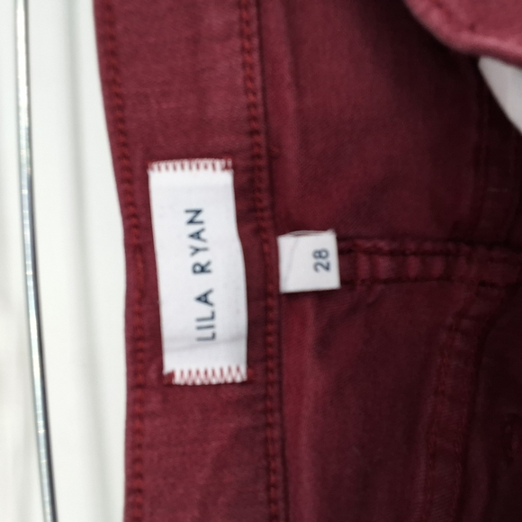 LILA RYAN SZ 28 Burgundy Skinny Jeans - Picture 2 of 5